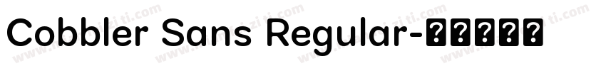 Cobbler Sans Regular字体转换